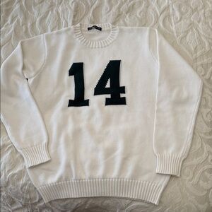 Brandy Melville White Sweater with Number